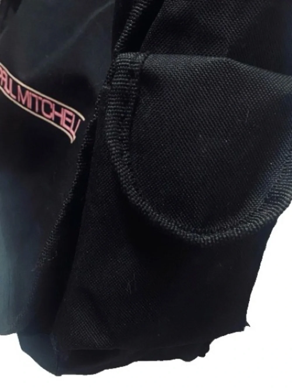 Paul Mitchell Black Messenger Bag with Pink Logo Embroidery